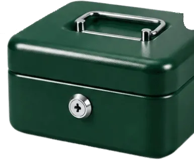 Grüne Geldkassette